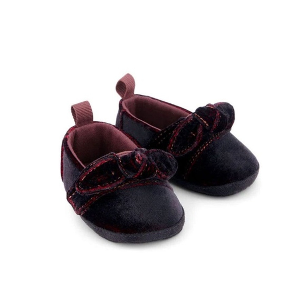 Tiny Toms: Crib Alpargata Flats (Dark Burgundy Velvet) NWT
